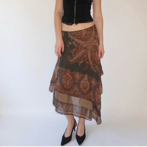 Vintage 00s Ralph Lauren Asymmetrical Maxi Skirt